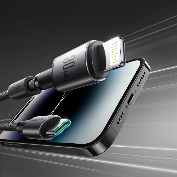 Joyroom S-A50 Unlimited Series 60W USB-C - Lightning Cable with Magnetic Organizer 1.2m - Gray