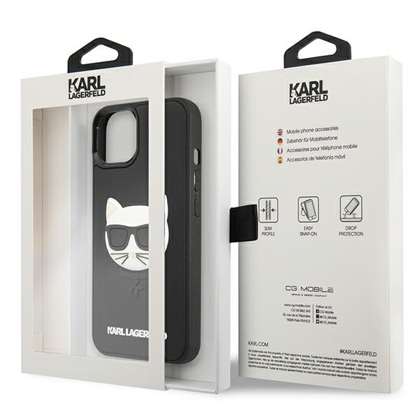 Funda KARL LAGERFELD Apple iPhone 13 Mini 3D Rubber Choupette Black Hardcase