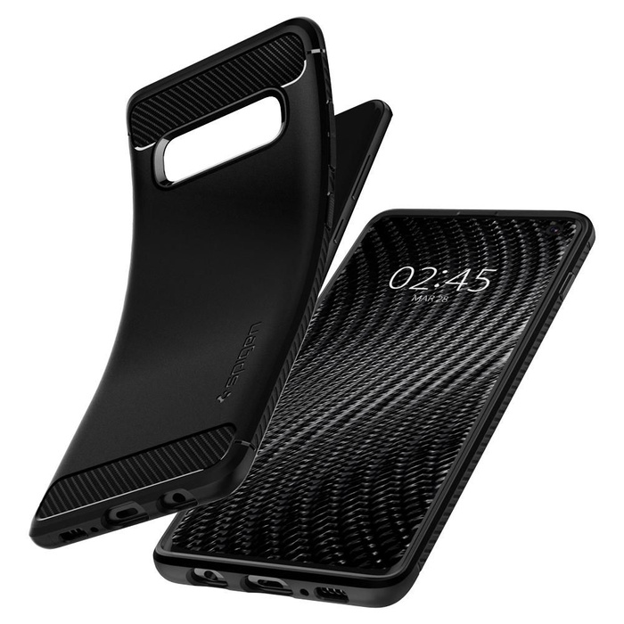 Telefontok SPIGEN Galaxy S10 Galaxy S10 Rugged Armor Samsung fekete tok