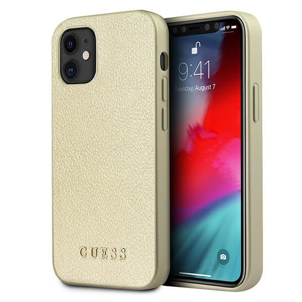 Cover gUESS Apple iPhone 12 Mini Iridescente GUHCP12SIGLGO Oro Hardcase