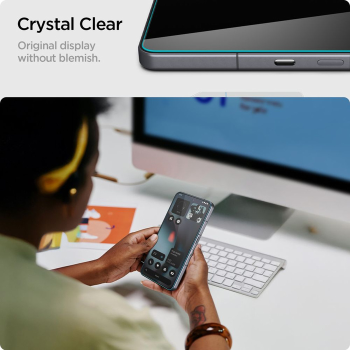 Vidrio Templado Spigen GLAS.TR SLIM 2-PACK NADA TELÉFONO 3 TRANSPARENTE