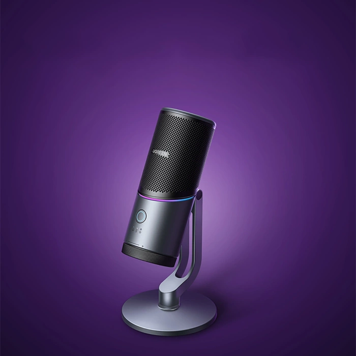 Ugreen CM769 Desktop Microphone with USB-A, RGB LED - Silver