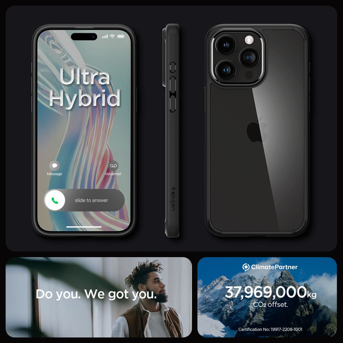 Funda iPhone 15 Pro Max Spigen Ultra Hybrid MATTE Negro Case