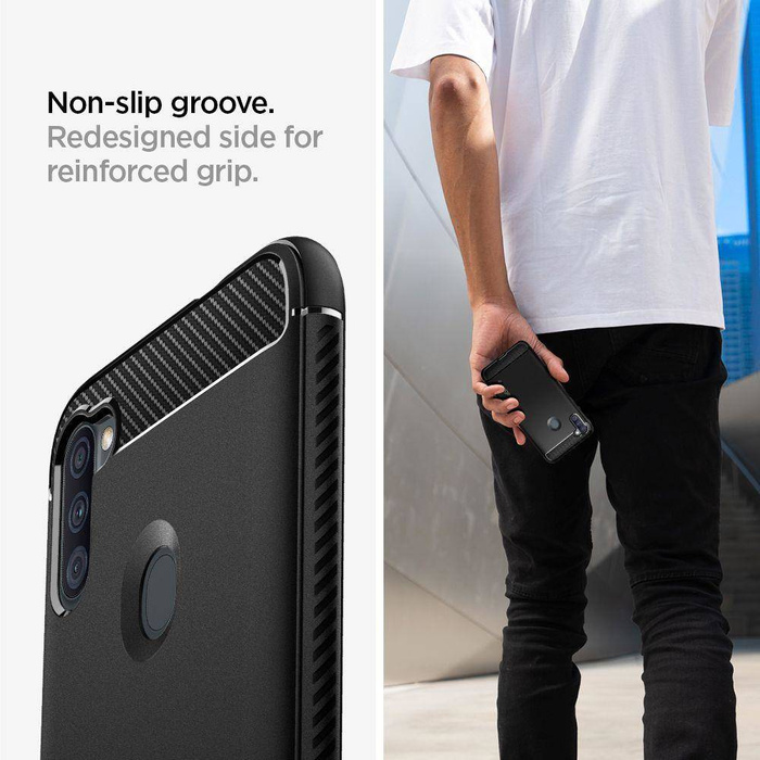   Funda Rugged Armor Galaxy A11 Negro Mate