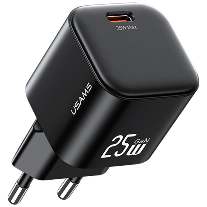 Ładowarka sieciowa USAMS JC Series CC289 25W GaN Mini Fast Charger USB-C czarny