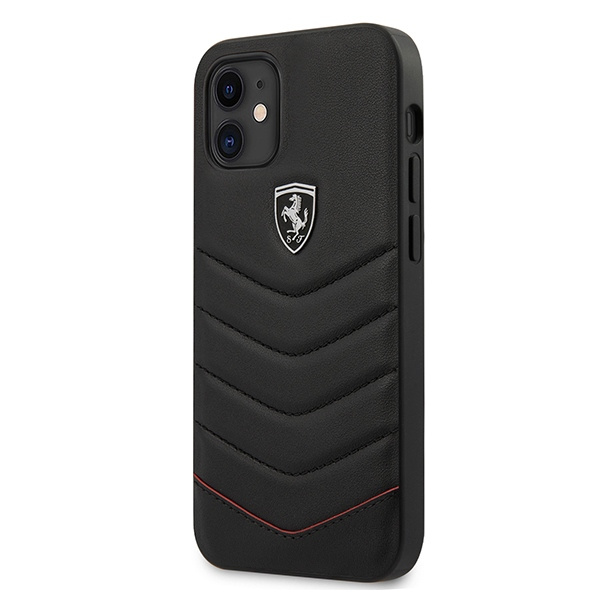 Pouzdro FERRARI Apple iPhone 12 mini Off Track Prošívaný černý pevný kufr