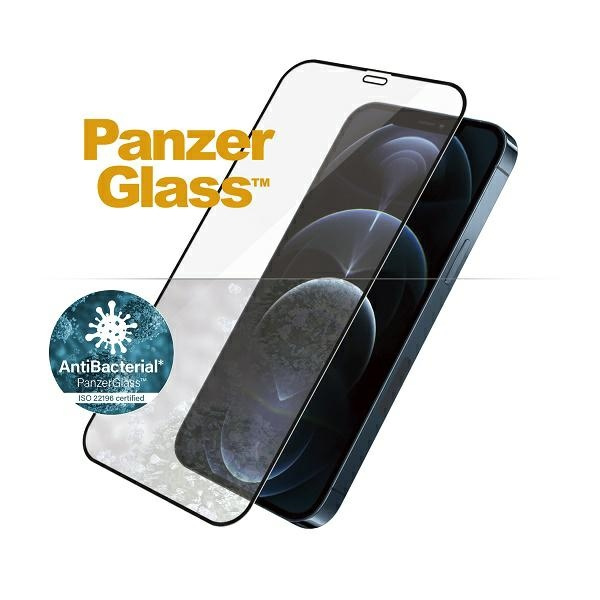 PanzerGlass E2E Super+ iPhone 12 Pro Max Case Friendly AntiBacterial Microfracture black/black