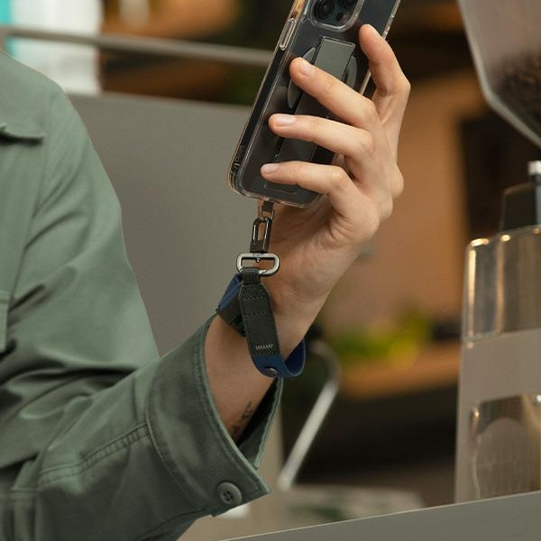 UNIQ Vista uniwersalna smycz do telefonu2w1 biały/peral white