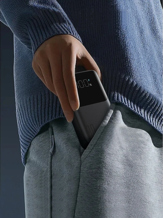 Joyroom powerbank 30W 10000mAh with built-in Lightning and USB-C cables black (JR-PBC06)