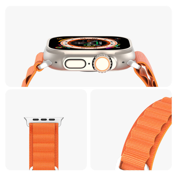 Sport Buckle Strap for Apple Watch Ultra/8/7/6/SE/5/4/3/2/1 (42, 44, 45, 49mm) Dux Ducis Strap GS Version - Orange