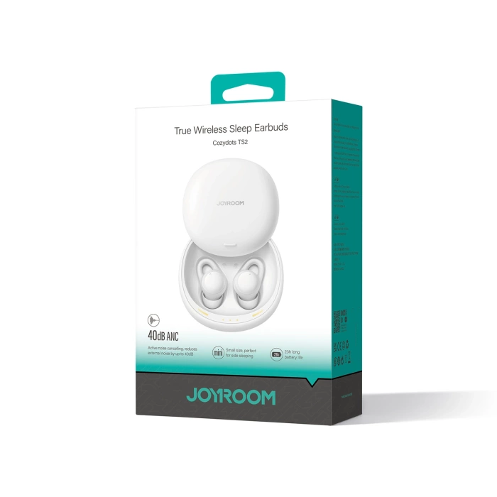 Cuffie wireless TWS Joyroom JR-TS2 Cozydots Series con riduzione attiva del rumore, Bluetooth 5.3 - bianco