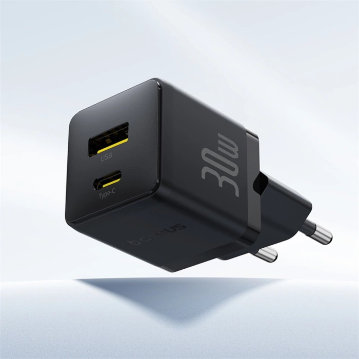Baseus Palm 30W USB-C USB-A Wall Charger - Black