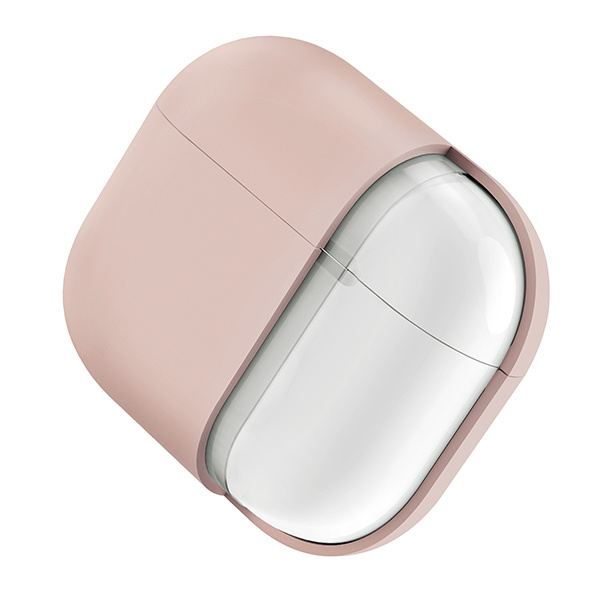 Custodia Uniq Lino AirPods Pro 2 gen Silicone rosa/rosa cipria