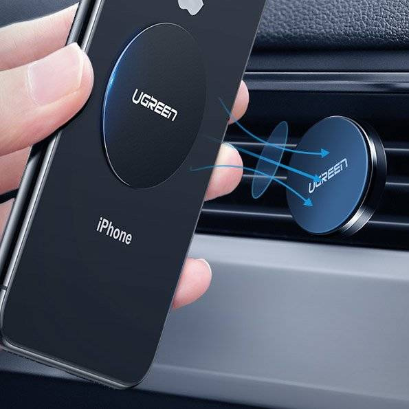 Ugreen 2x kovová platňa pre magnetické držiaky Telefón čierna (30836)