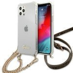 Case GUESS Apple iPhone 12 12 Pro 4G Gold Chain Clear Hardcase