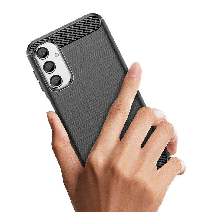 Flexible Carbon-Musterhülle für Samsung Galaxy M34 Carbon Case - schwarz