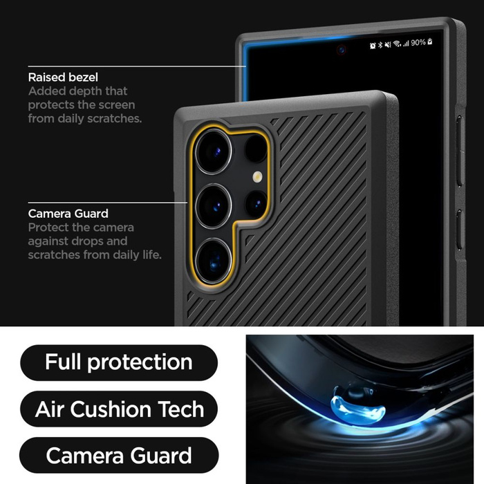 Funda Spigen Core Armor Samsung Galaxy S24 Ultra MATTE Negro Case