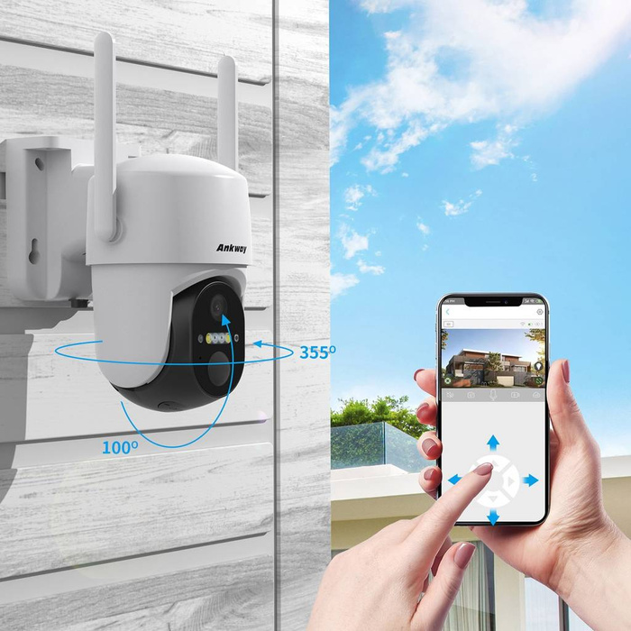 Kamera Choetech WiFi s ovládacou aplikáciou pre Android/iOS + 5W solárny panel (ASC005)