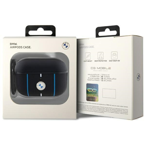 BMW BMAP222RVSK Cubierta de los AirPods Pro 2 (2022/2023) Líneas de color negro/negro