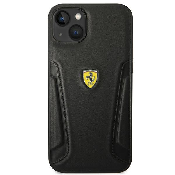 Ferrari FEHCP14MRBUK iPhone 14 Plus 6.7" schwarz/schwarz hartcase Leder-Stempel-Seiten