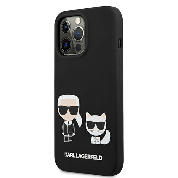 KARL LAGERFELD Apple iPhone 13 Pro Silicone Karl & Choupette Black Hardcase