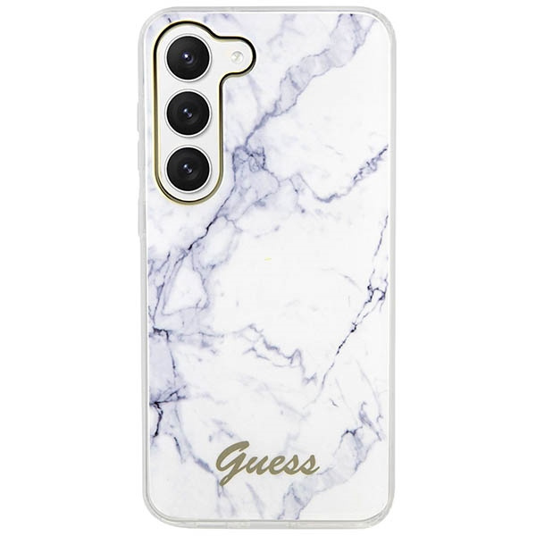 Hülle Guess Guhcs23spcumah S23 S911 Weiß/Weiß Hartcase Marmor Case