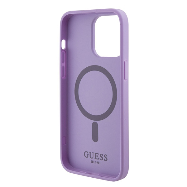 Coque Guess GUHMP15LPSAHMCU iPhone 15 Pro 6.1" violet/mauve durcase Saffiano MagSafe Case