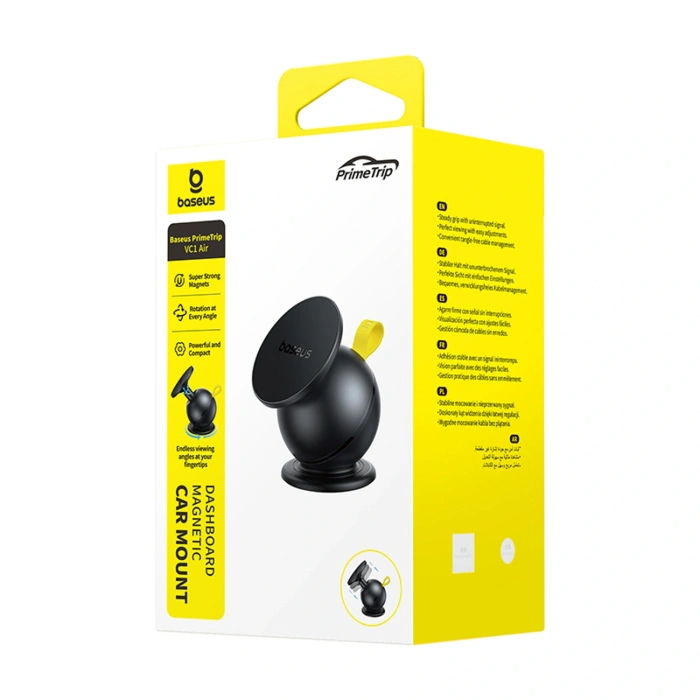 Uchwyt magnetyczny Baseus PrimeTrip VC1 Air na deskę rozdzielczą kompatybilny z MagSafe - czarny