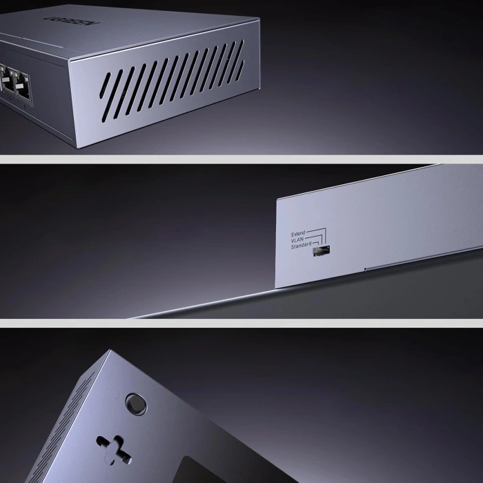 Switch Ugreen przełącznik ethernet 6-Portowy 1Gb/s z PoE - szary