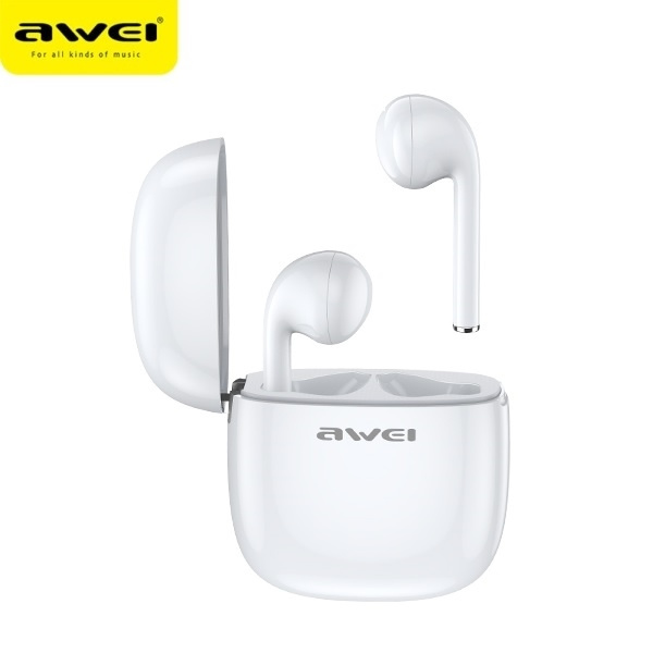 Cuffie AWEI Bluetooth 5.0 T28 TWS Docking Station Bianco