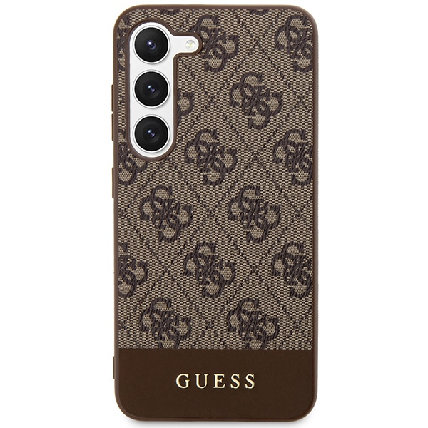 Coque Guess GUHCS23MG4GLBR S23 Plus S916 marron/marron durcase 4G Stripe Collection
