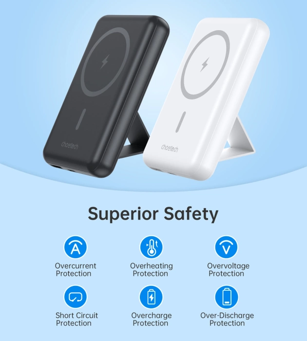 Choetech B662 kabellose MagSafe 5000 mAh Powerbank – Schwarz