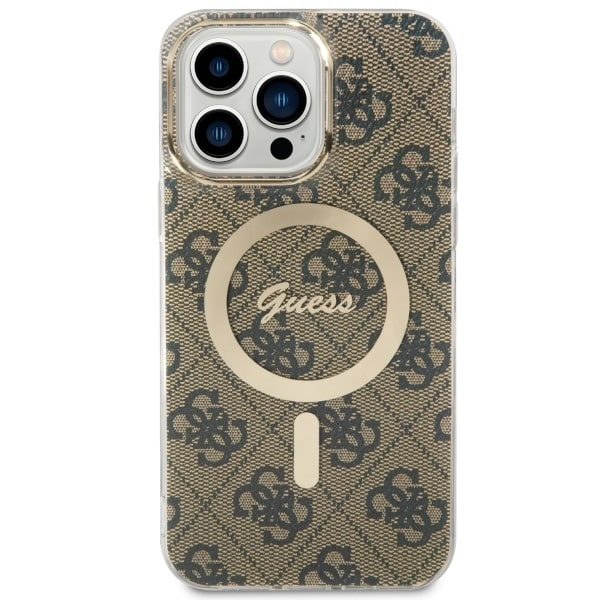 Hülle Guess GUHMP14XH4STW iPhone 14 Pro Max 6,7" braun/braun hartcase 4G MagSafe Case