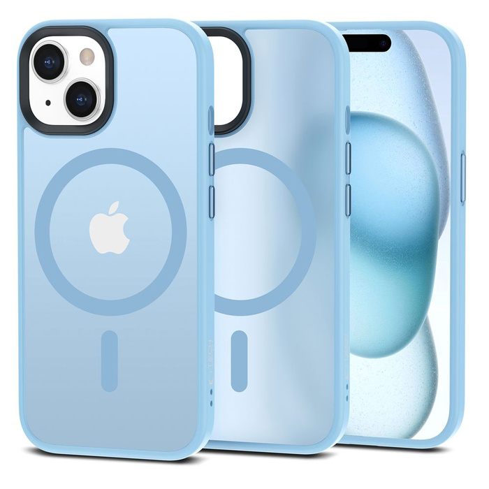 Hülle Tech-protect Magmat MagSafe IPhone 15 MATTE Himmelblau Case