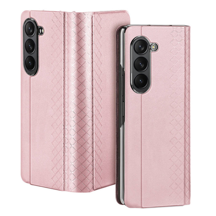 Funda de Cuero con Tapa para Samsung Galaxy Z Fold5 5G Dux Ducis Bril - Rosa