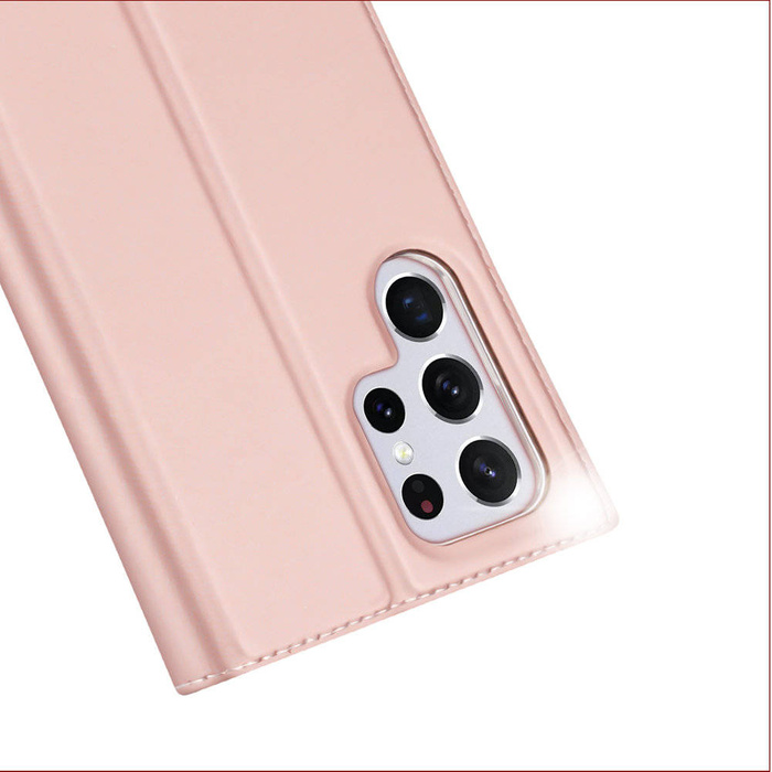 Dux Ducis Skin Pro Custodia tipo libreria per Samsung Galaxy S22 Ultra rosa