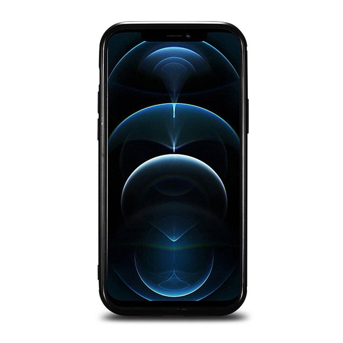 iCarer Leather Oil Wax coque en cuir véritable pour iPhone 12 Pro Max noir (ALI1206-BK)