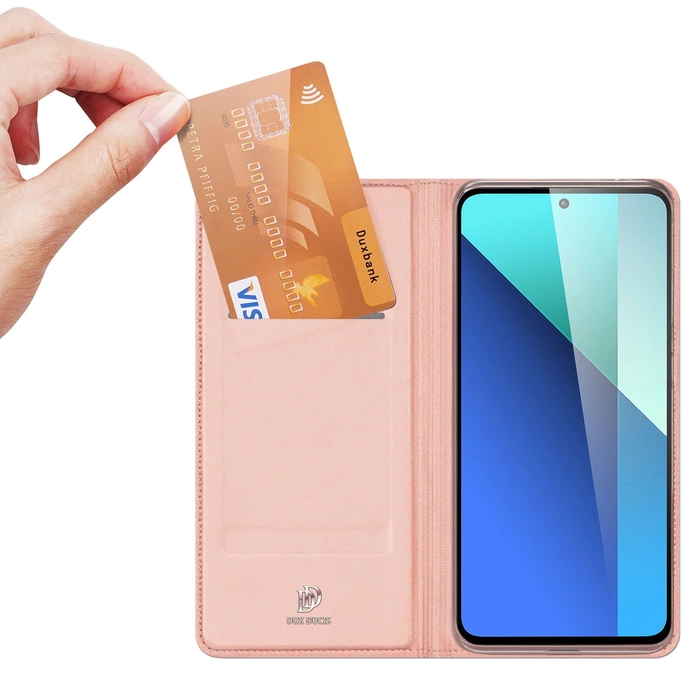 Étui à rabat Dux Ducis Skin Pro pour Xiaomi Redmi Note 13 4G - rose
