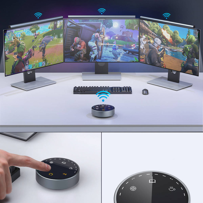 Choetech Elesense office lámpara LED controlada inalámbricamente iluminación de monitor negro (E1129)