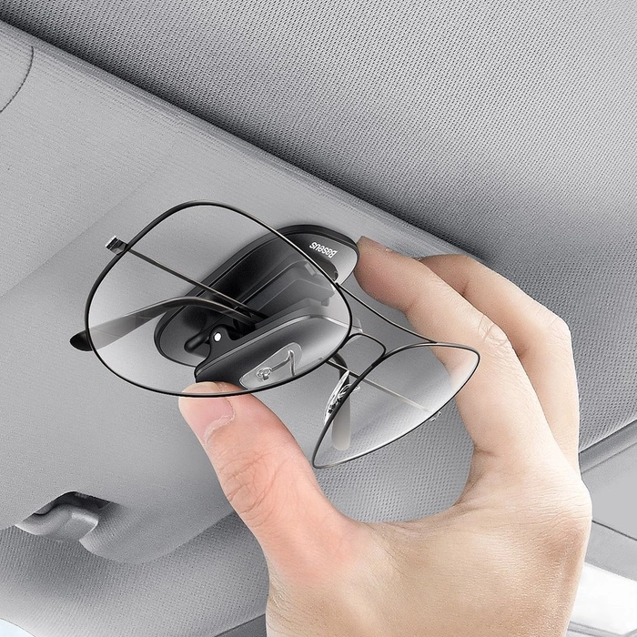 [RETURNED ITEM] Baseus self-adhesive car holder clip for glasses black (ACYJN-A01)