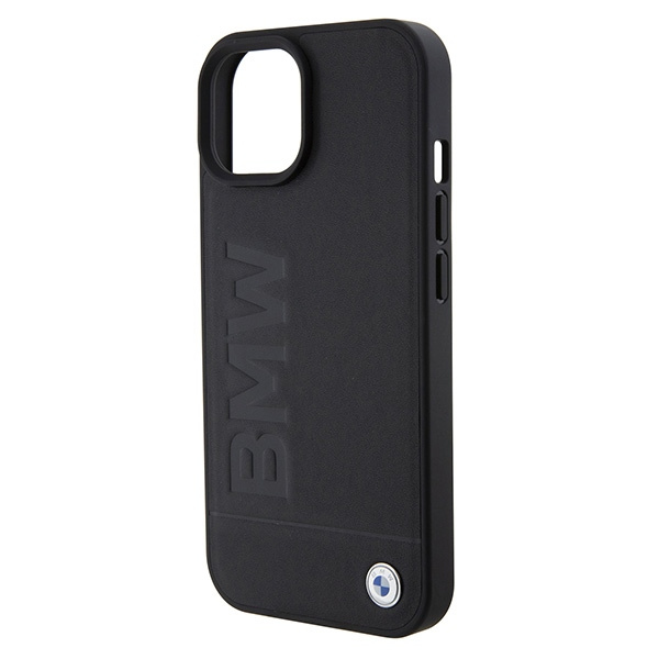 Funda BMW BMHMP15SSLLBK iPhone 15 6,1" negro/negro MagSafe durocase Signature Pie de imprenta Logotipo Case