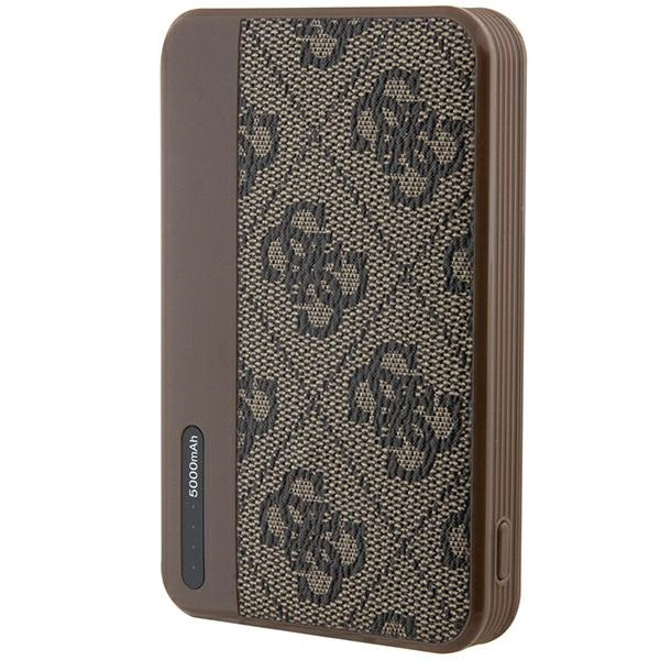 Guess Powerbank 15W GUPB5LP4GEGW 5000mAh braun/braun 4G Leder Metall Logo