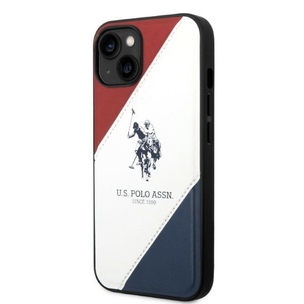 US Polo USHCP14MPSO3 iPhone 14 Plus 6.7" weiß/weiß Tricolor Geprägt