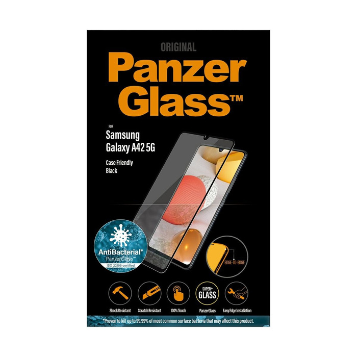 PanzerGlass E2E Super+ Sam A42 5G A426 Case Friendly AntiBacterial black/black