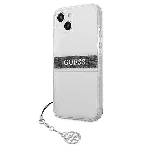 Cover GUESS Apple iPhone 13 Mini 4G Grey Strap Charm Clear Hardcase