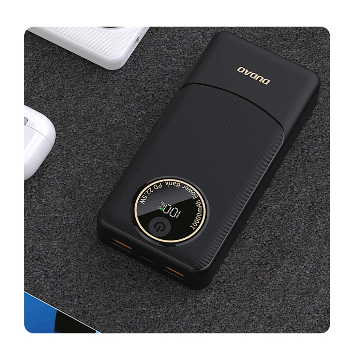 Powerbank Dudao K12Pro 22,5W PD 20000mAh USB-A, USB-C - czarny