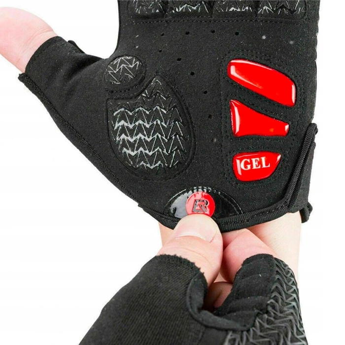 Gants de cyclisme Rockbros S169BR XL avec inserts en gel - noir et rouge