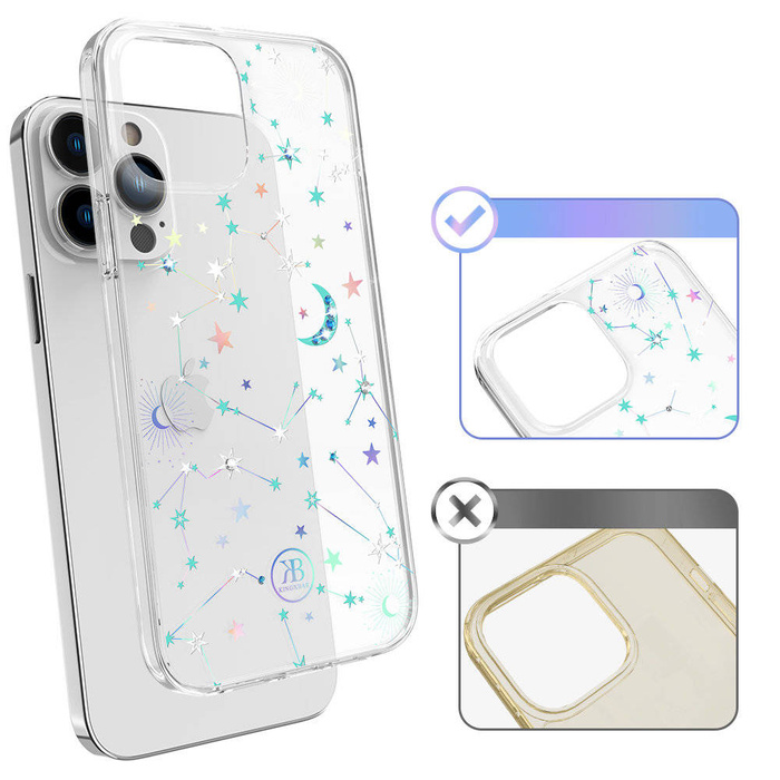 Kingxbar Lucky Series iPhone 13 Pro zdobené originálními krystaly Swarovski transparentní (Zodiac)