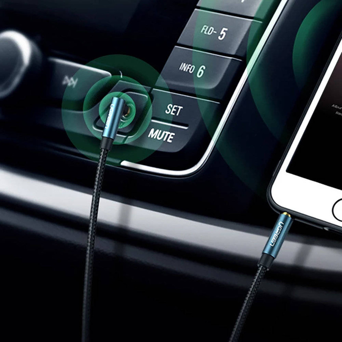 Ugreen angle kabel AUX 2 x mini jack 3,5 mm 1,5 m modrý (AV112)