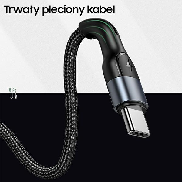 USAMS U55 USB-C braided Cable for set U55 green / green 1m SJ449USBSG02 (US-SJ449)